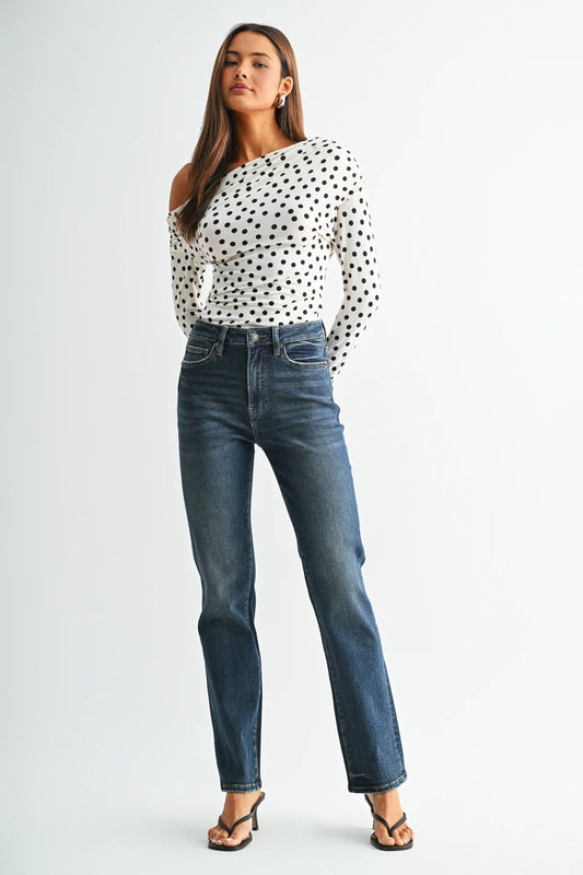 Mica High Rise Super Soft Straight Leg Denim