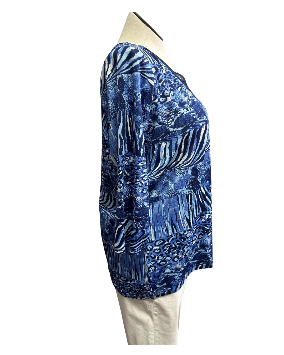 Ocean Mosaic V-Neck Top