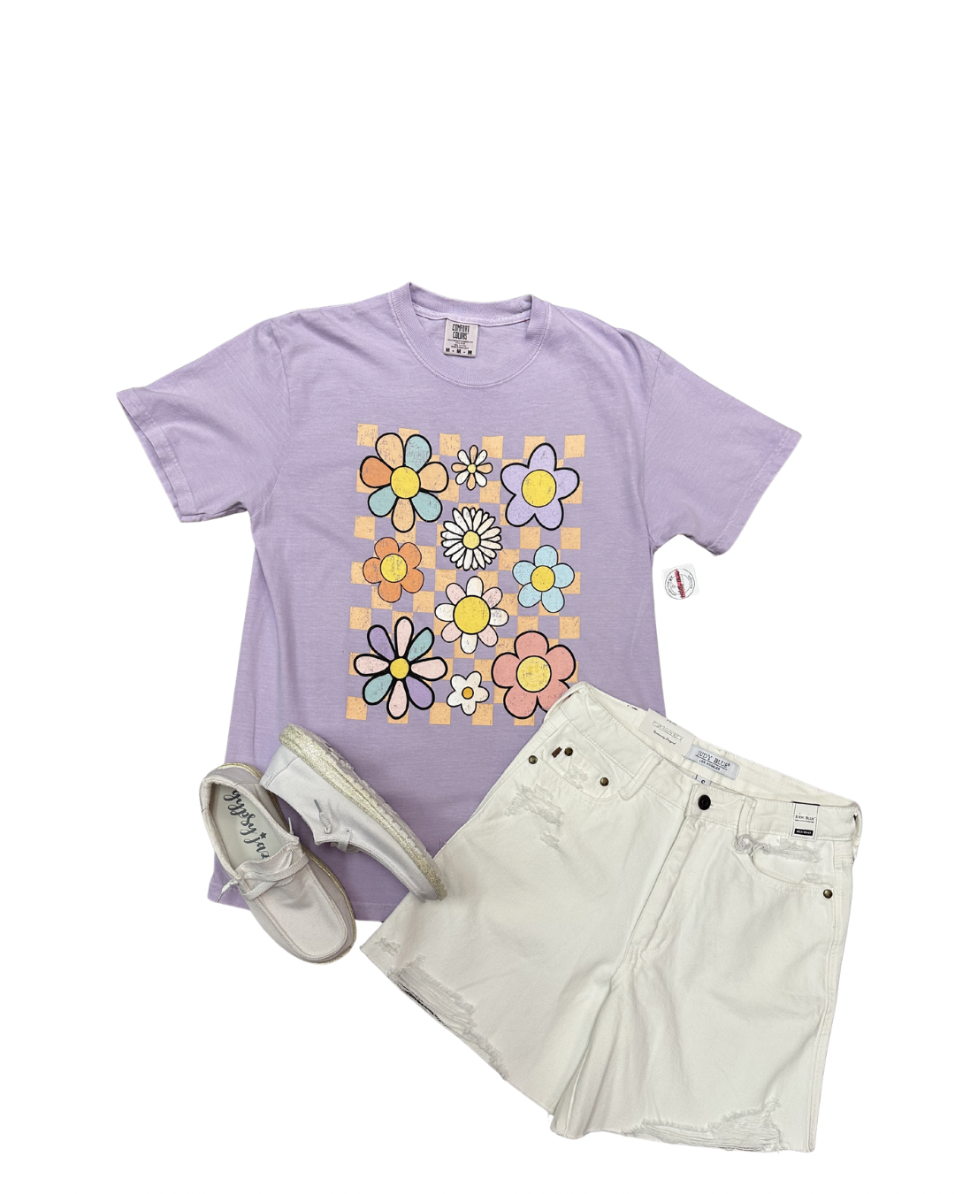 Orchid Daisy Retro Tee-Shirt
